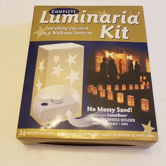 NIB Complete Luminaria Kit 6 Walkway Lanterns Outdoor Candke Holder 24 PC Kit - Picture 9 of 12